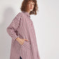 Long sleeve poplin shirt with pockets women's