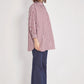 Long sleeve poplin shirt with pockets women's