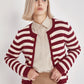 Women Golden Button Knit Cardigan Pattern