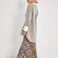 Cotton shirt oversized long tunic long sleeve