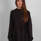 Exclusive Asymmetric Blouse - Black