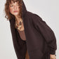 Women cotton full zip hoodie long