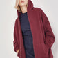 Women cotton full zip hoodie long