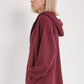 Women cotton full zip hoodie long