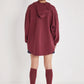 Women cotton full zip hoodie long