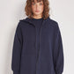 Women cotton full zip hoodie long