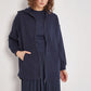 Women cotton full zip hoodie long