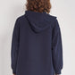 Women cotton full zip hoodie long