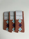 Cotton Crew Argyle Socks 3-Pack - Mocha Mousse