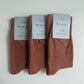 Cotton Crew Argyle Socks 3-Pack - Mocha Mousse