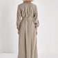 Breastfeeding friendly Modal Maxi Modest Dress with Pocket Details (natural fabric)