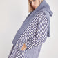 Long sleeve tunic length poplin shirt with pockets women's
