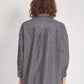 Long sleeve tunic length poplin shirt with pockets women's