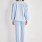 100% cotton poplin balloon long sleeve shirt