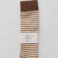 Cotton Striped Knee-High Socks - Brown