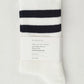 Cotton Ribbed Knit Crew Socks - Dark Blue
